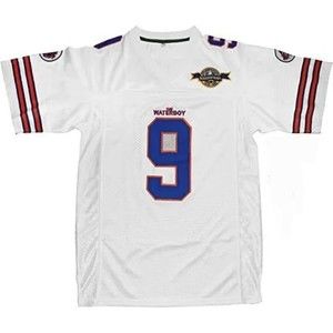 The Waterboy Bobby Boucher #9 Football‎ Jersey Adam Sandler White Size Small